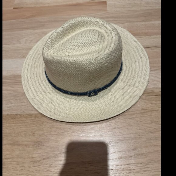 Rag & Bone packable straw fedora - natural midtweed Size L main image 4